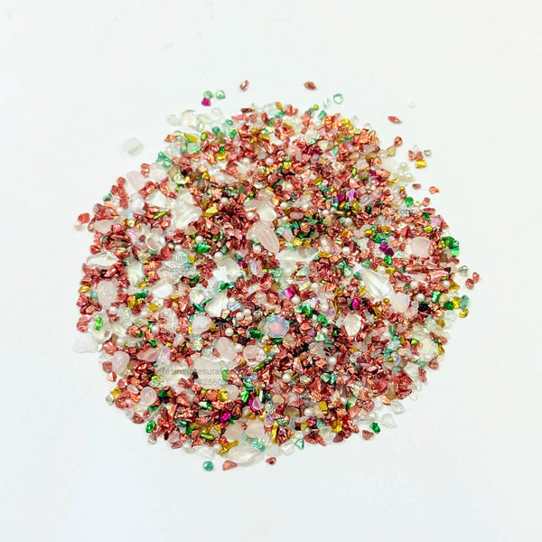Mix red granule stone for resin
