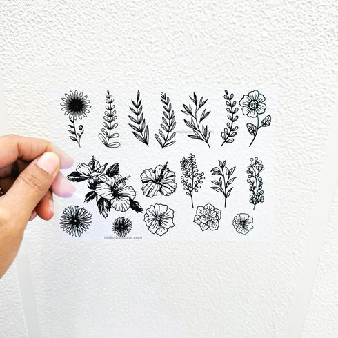 Flower Stem - A6 Insert Sheet