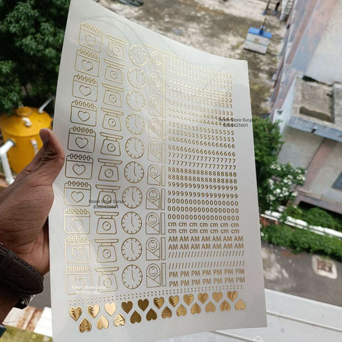 New Born Baby Embossed Sticker Sheet - A4