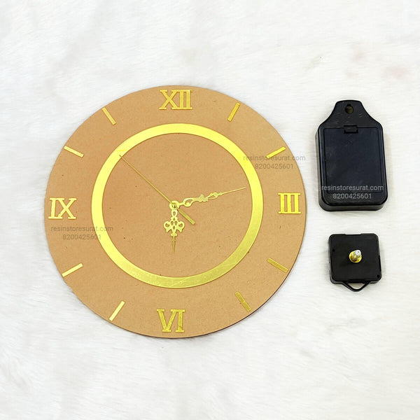 12 Inch Clock Set With Plain Acrylic Ring