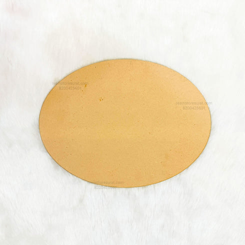Oval Name Plate MDF Cutout