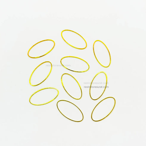 Oval Bezel Frame Gold - 10 Pcs