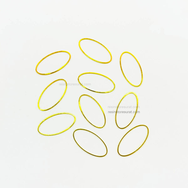 Oval Bezel Frame Gold - 10 Pcs