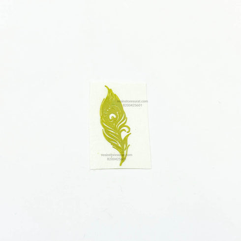 Krishna Feather Metal Sticker - New Design