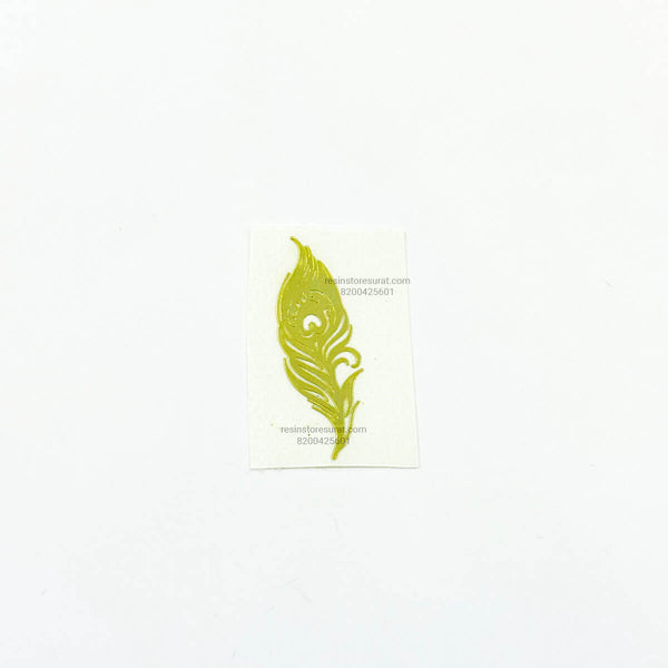 Krishna Feather Metal Sticker - New Design