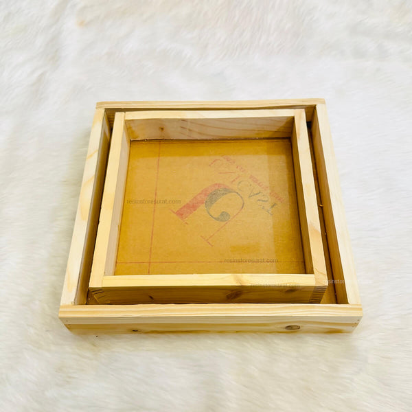 Pine Wood Floating Frame With Acrylic Base