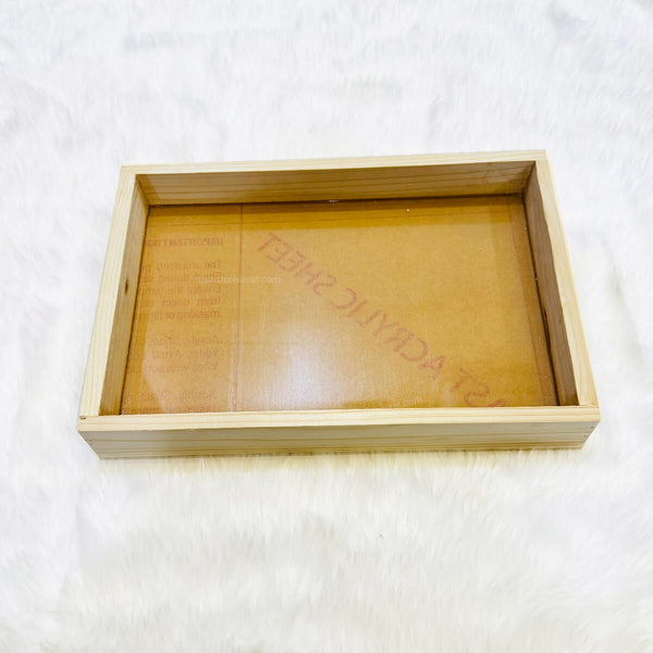 12*9 Inch Pine Wood Floating Frame with Acrylic Base