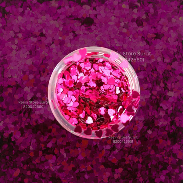 Heart Pink Glitter