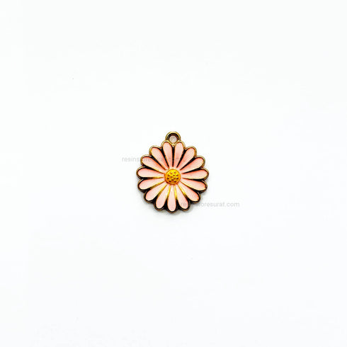Pink Daisy Flower Charm