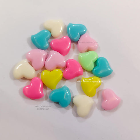 Plastic Heart Beads