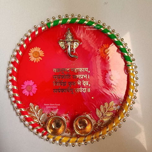 8 Inch Pooja Thali Diwali Resin Beginner Kit