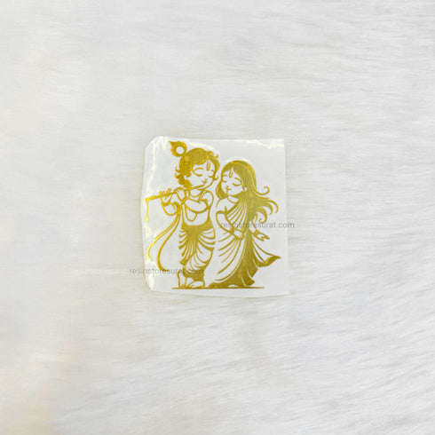 Radha Krishna Metal Sticker