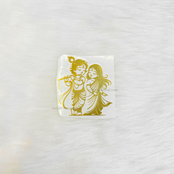 Radha Krishna Metal Sticker