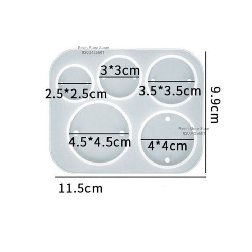 5 In 1 Round Rakhi mould