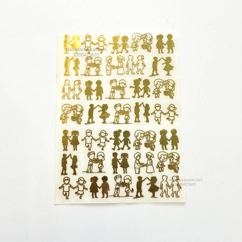 Bro Sis Rakhi Metal Sticker A7 Sheet