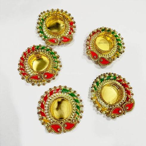 Readymade Diwali Decoration Bangle Diya Holder -2 Pcs