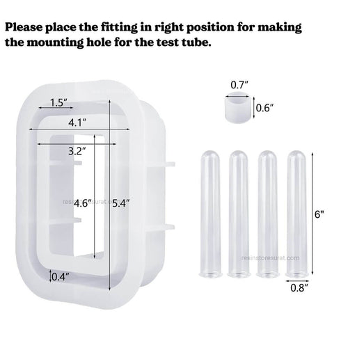 Rectangle Planter Mold with Test Tube