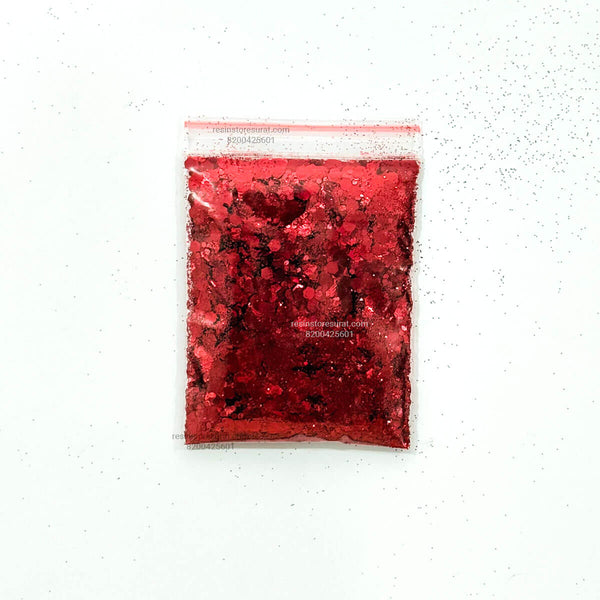 Red Chunky Glitter