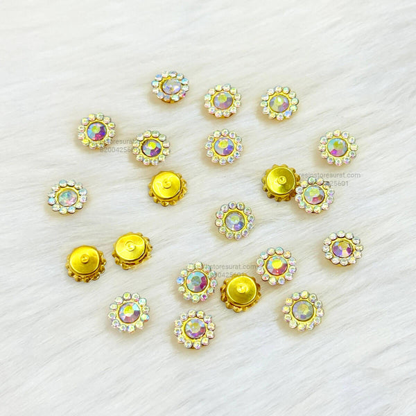 Reflective diamond Designer Pearl Flower