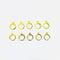 Round Earring Hook Gold - 5 Set