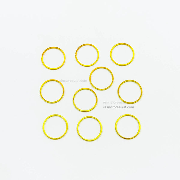 Round Gold Bezel Frame - 10 Pcs