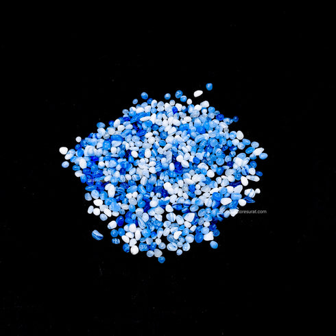 Small Blue White Pebbles
