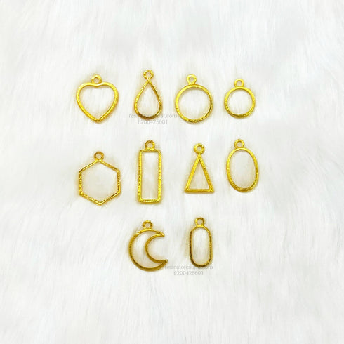 Small Gold Bezel Set - 10 Pcs