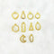 Small Gold Bezel Set - 10 Pcs