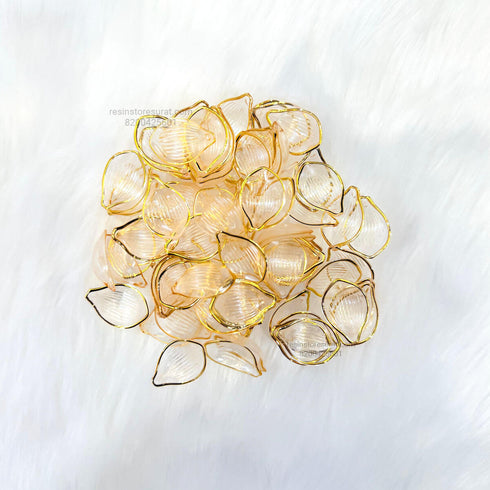 Transparent Flower Petal Gold