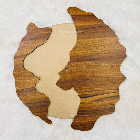 Geode Wooden Clock Cutout - 12 inch