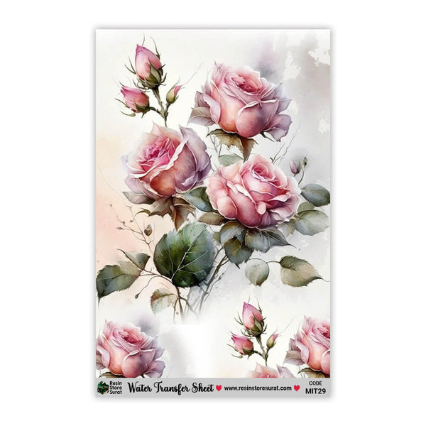 Flower Water Transfer Sticker MIT-29