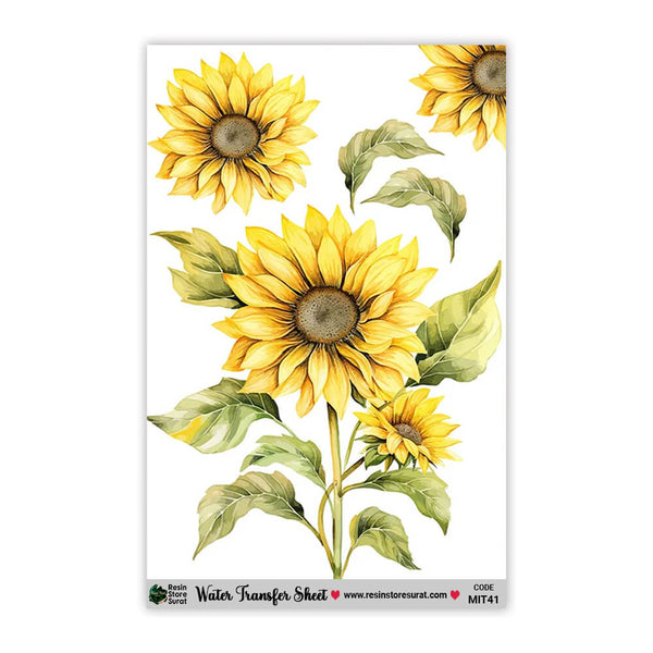 Flower Water Transfer Sticker MIT-41