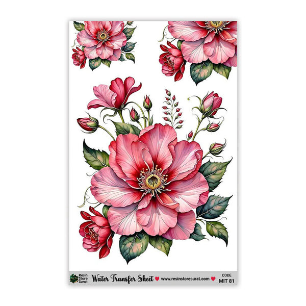 Flower Water Transfer Sticker MIT-81