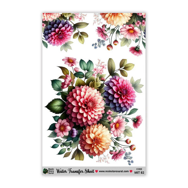 Flower Water Transfer Sticker MIT-82