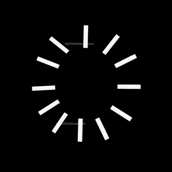 1" Number Stick - White Acrylic