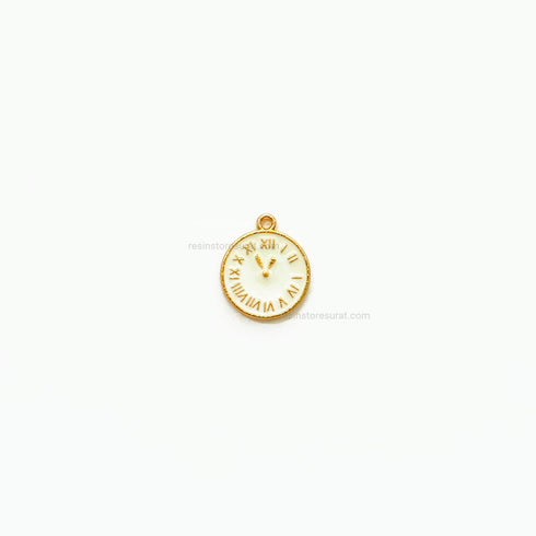 White Clock Charm