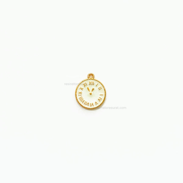 White Clock Charm