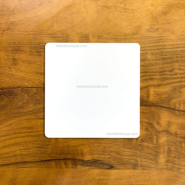 Square White Acrylic coaster