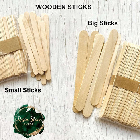 Wooden sticks to mix your resin