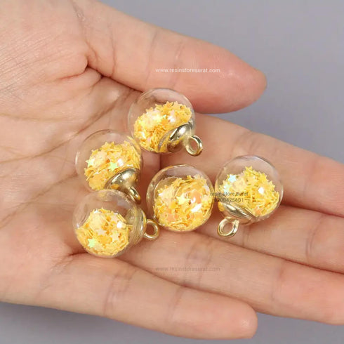Tiny Star Glass Ball Charms