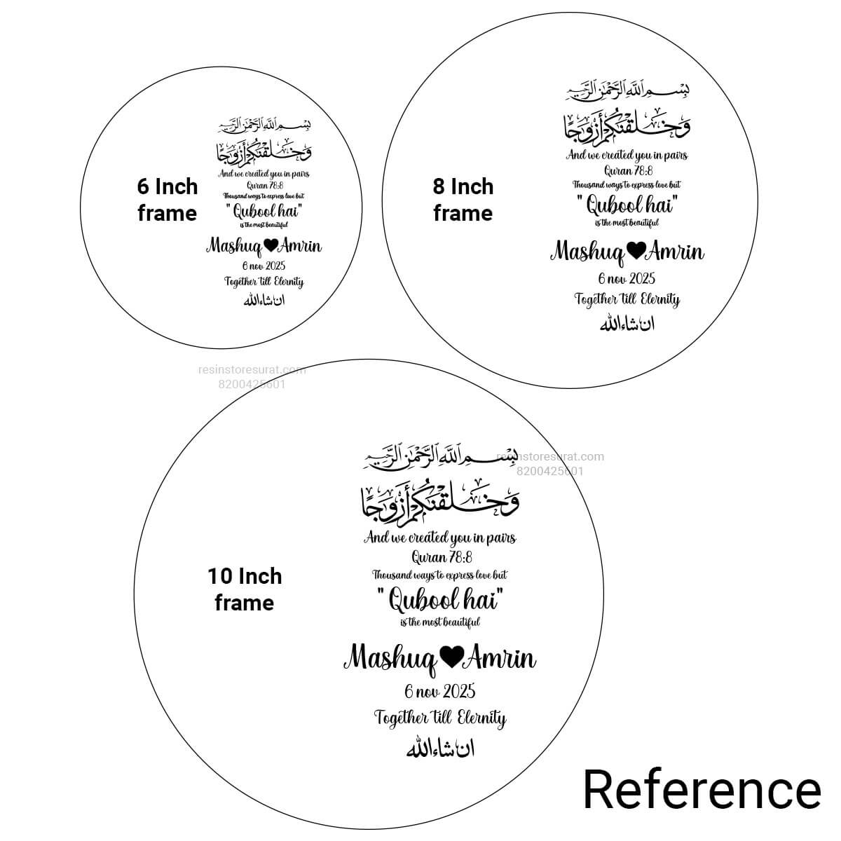 Arabic Custom Metal Sticker - B – Resin Store Surat