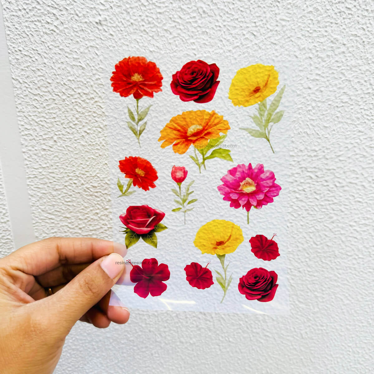 Flower A6 Insert Sheet Resin Store Surat