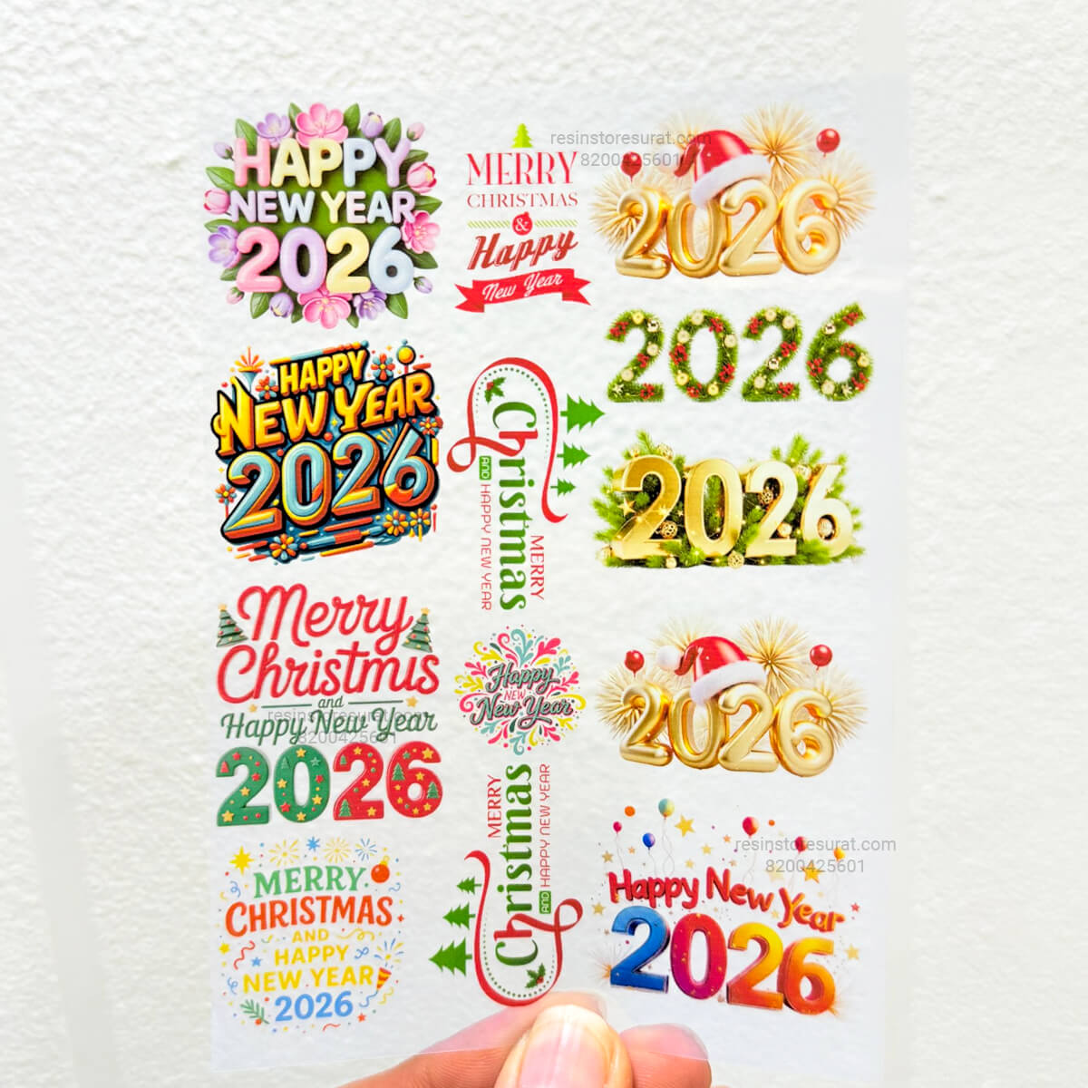 Happy New Year 2026 Insert Sheet - A6 – Resin Store Surat