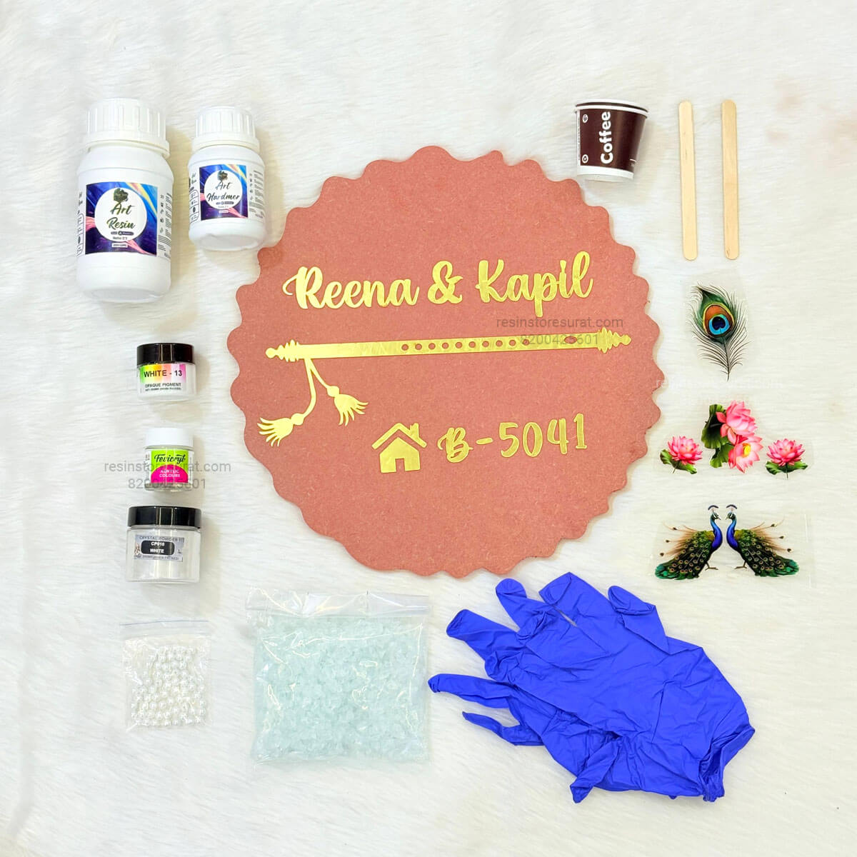 Home Name Plate Beginner Resin kit For 16 Inch – Resin Store Surat