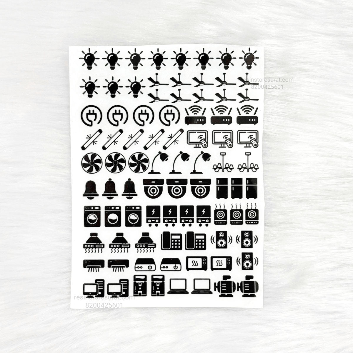Black Metallic Switch Sticker Labels – Resin Store Surat