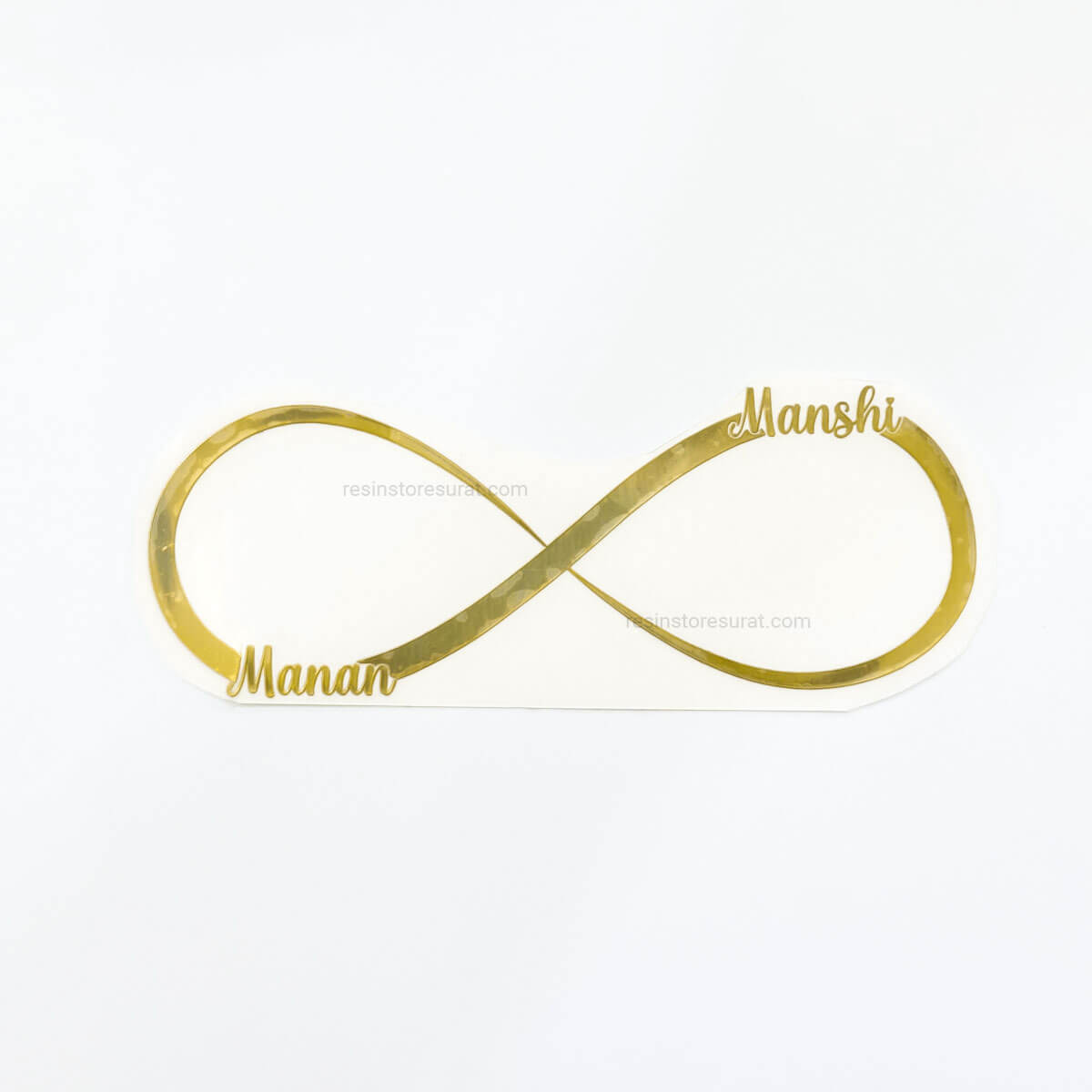 Infinity Meta Sticker Couple Name Infinity - Custom Metal Sticker – Resin Store Surat