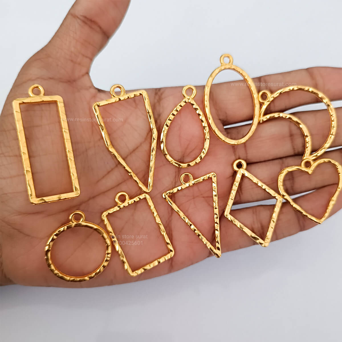 Textured Bezel Set Gold – Resin Store Surat