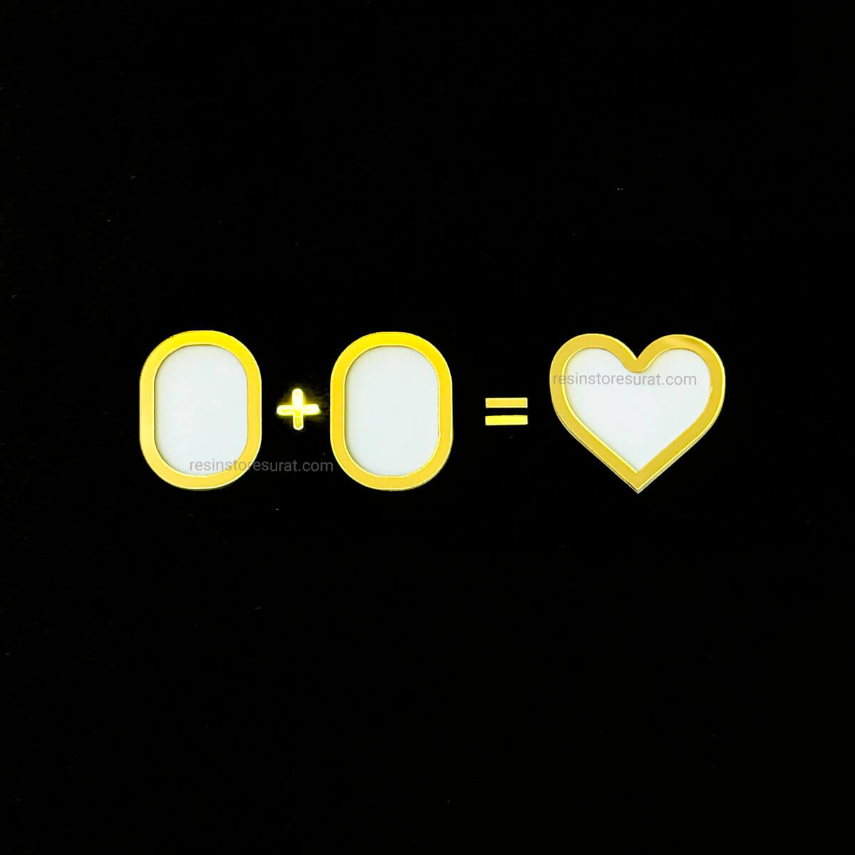 Rounded Rectangle With Heart Thumbprint Acrylic Cutout For frame ...